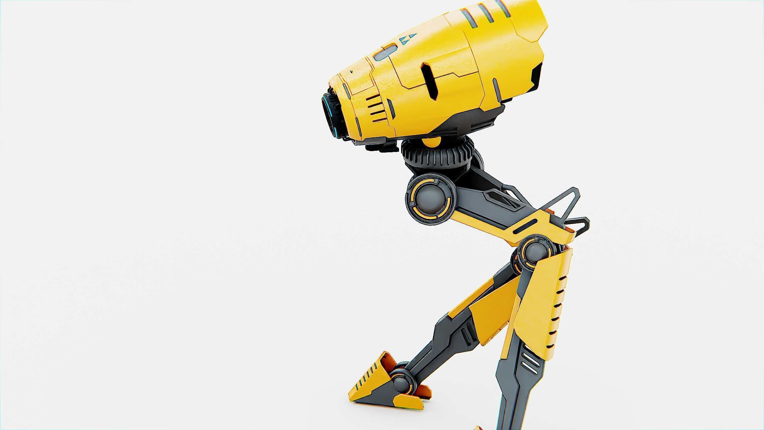 COMBAT DROID D-300 Rigged for Unreal Engine - Unity - MIXAMO 3D model_20