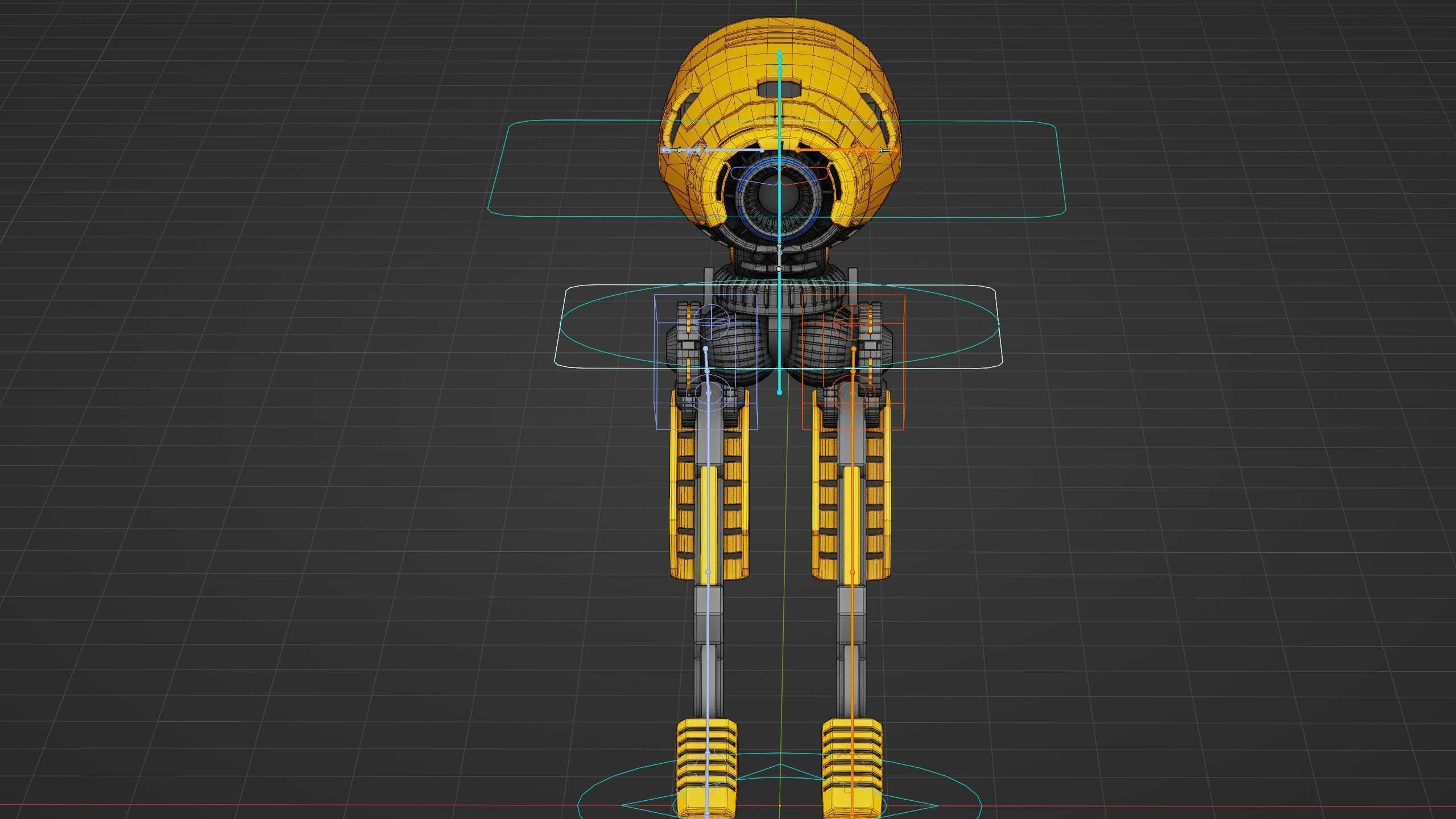COMBAT DROID D-300 Rigged for Unreal Engine - Unity - MIXAMO 3D model_39