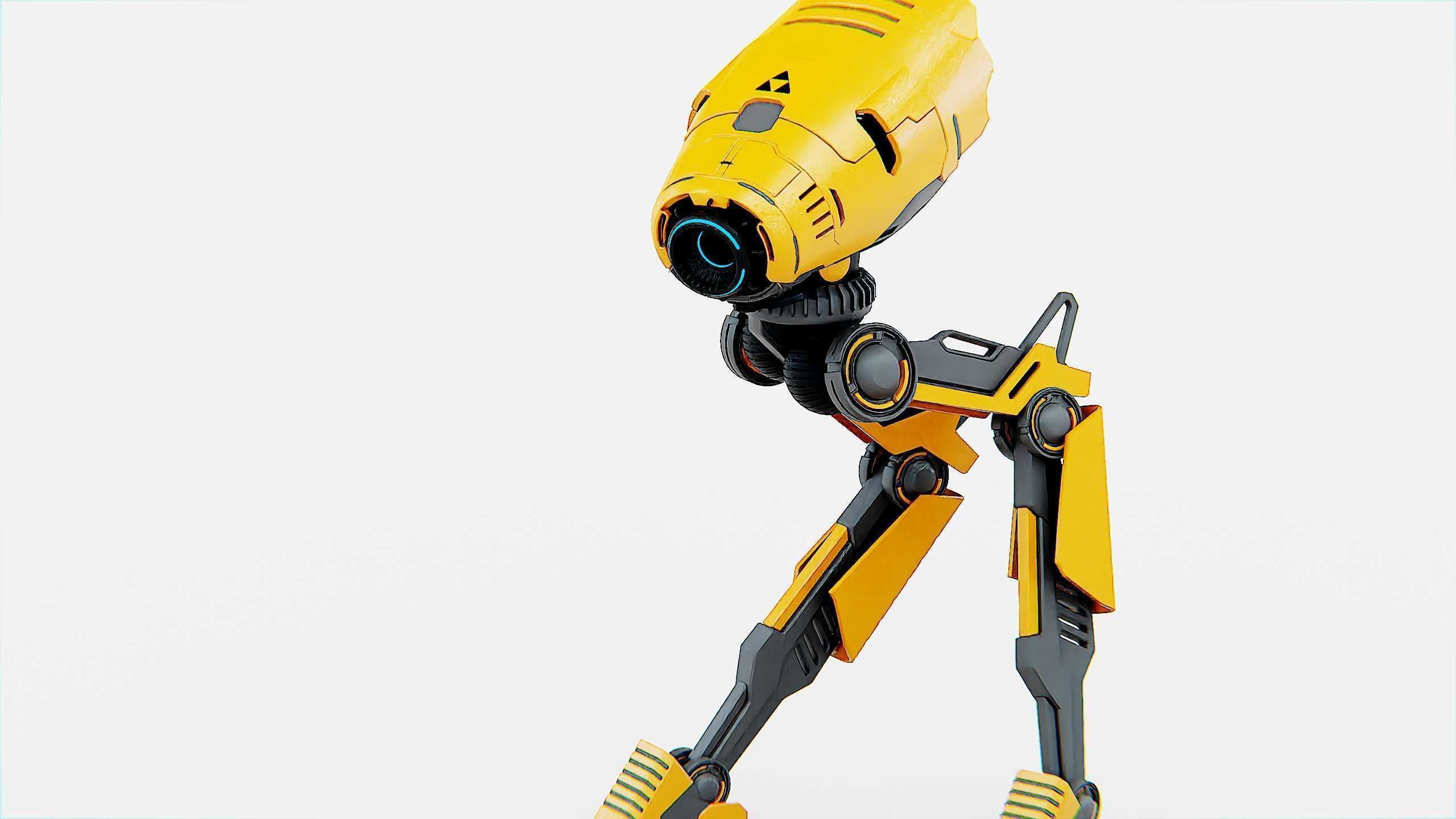COMBAT DROID D-300 Rigged for Unreal Engine - Unity - MIXAMO 3D model_23