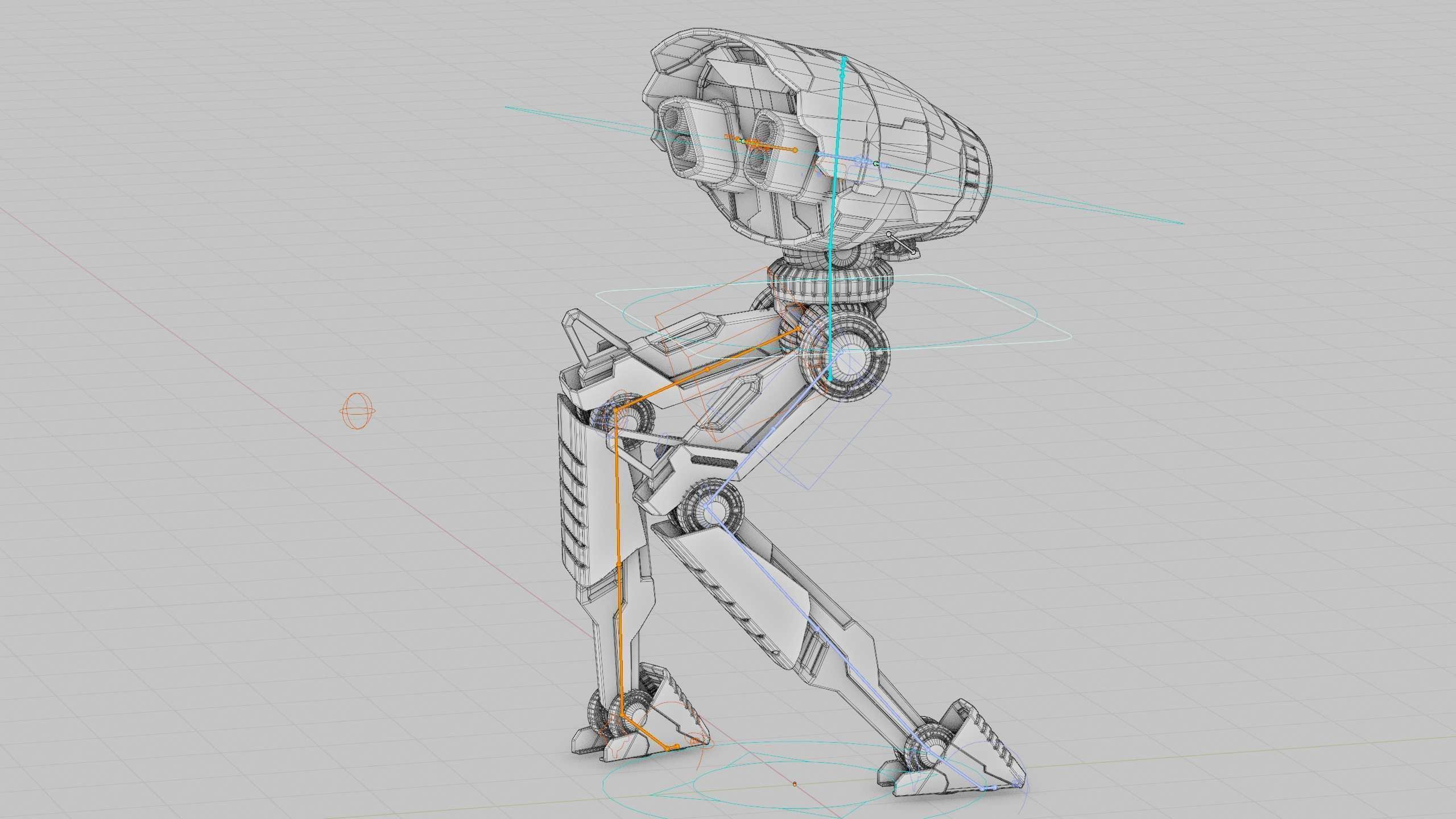 COMBAT DROID D-300 Rigged for Unreal Engine - Unity - MIXAMO 3D model_42