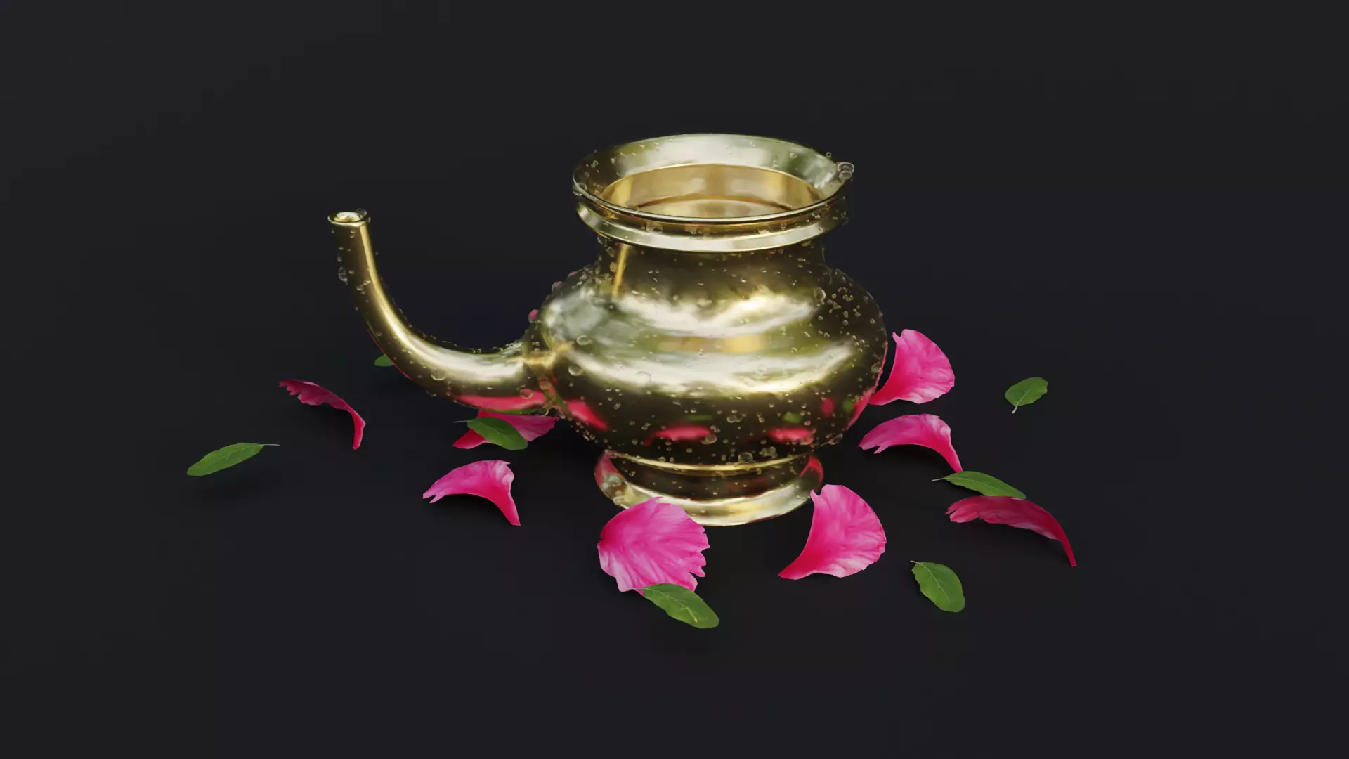 Traditional Kerala brass Kindi 3D model