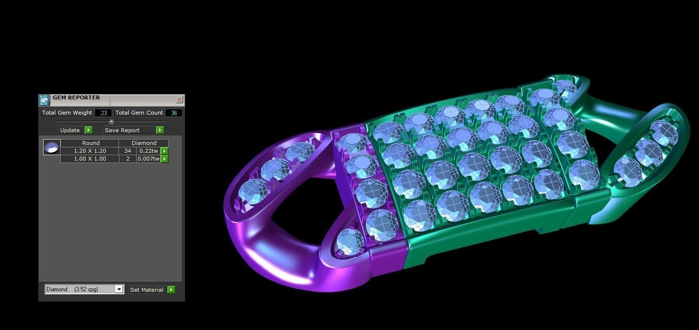 Cuban Chain Bracelet 15 3D print model_7