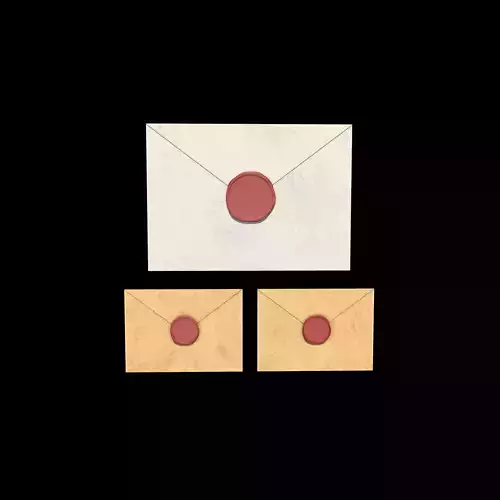 White Envelope 3D model