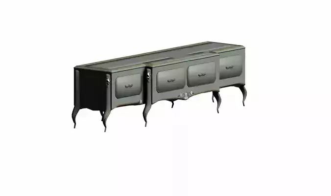 Antique French style tv unit Low-poly 3D model
