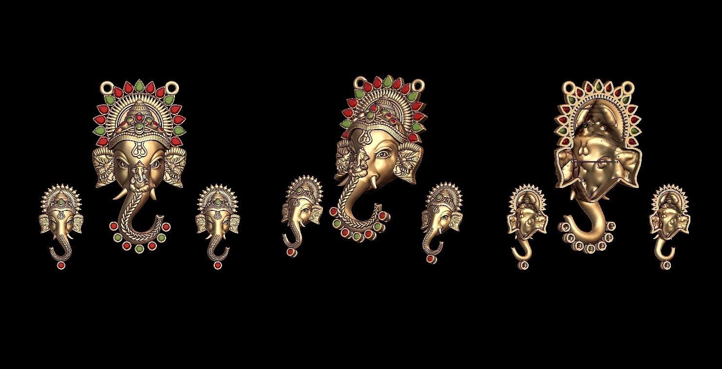 Ganesha mangalsutra 3D print model_2