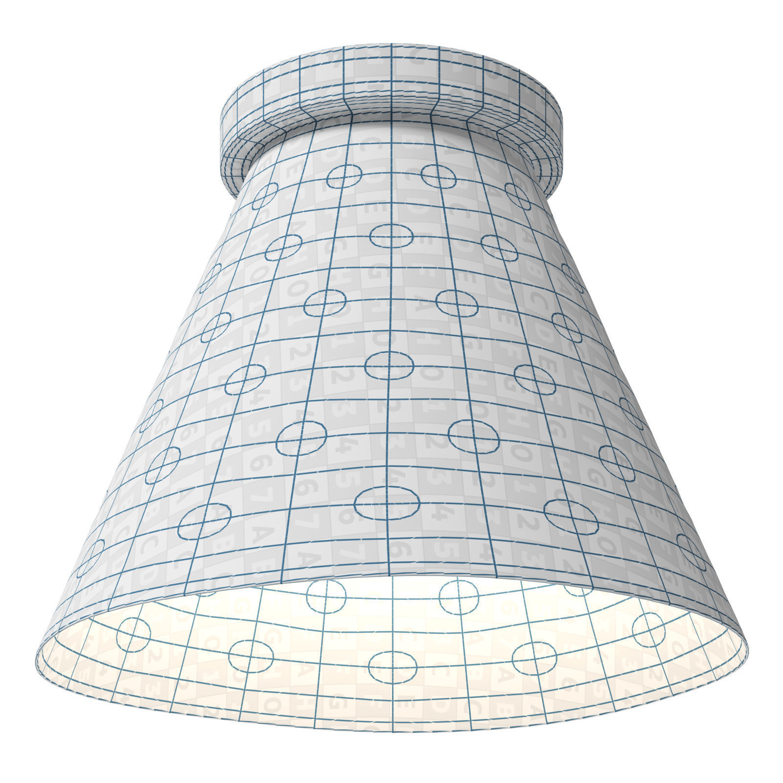 CB2 ceiling light flush mount Lani 3D model_4