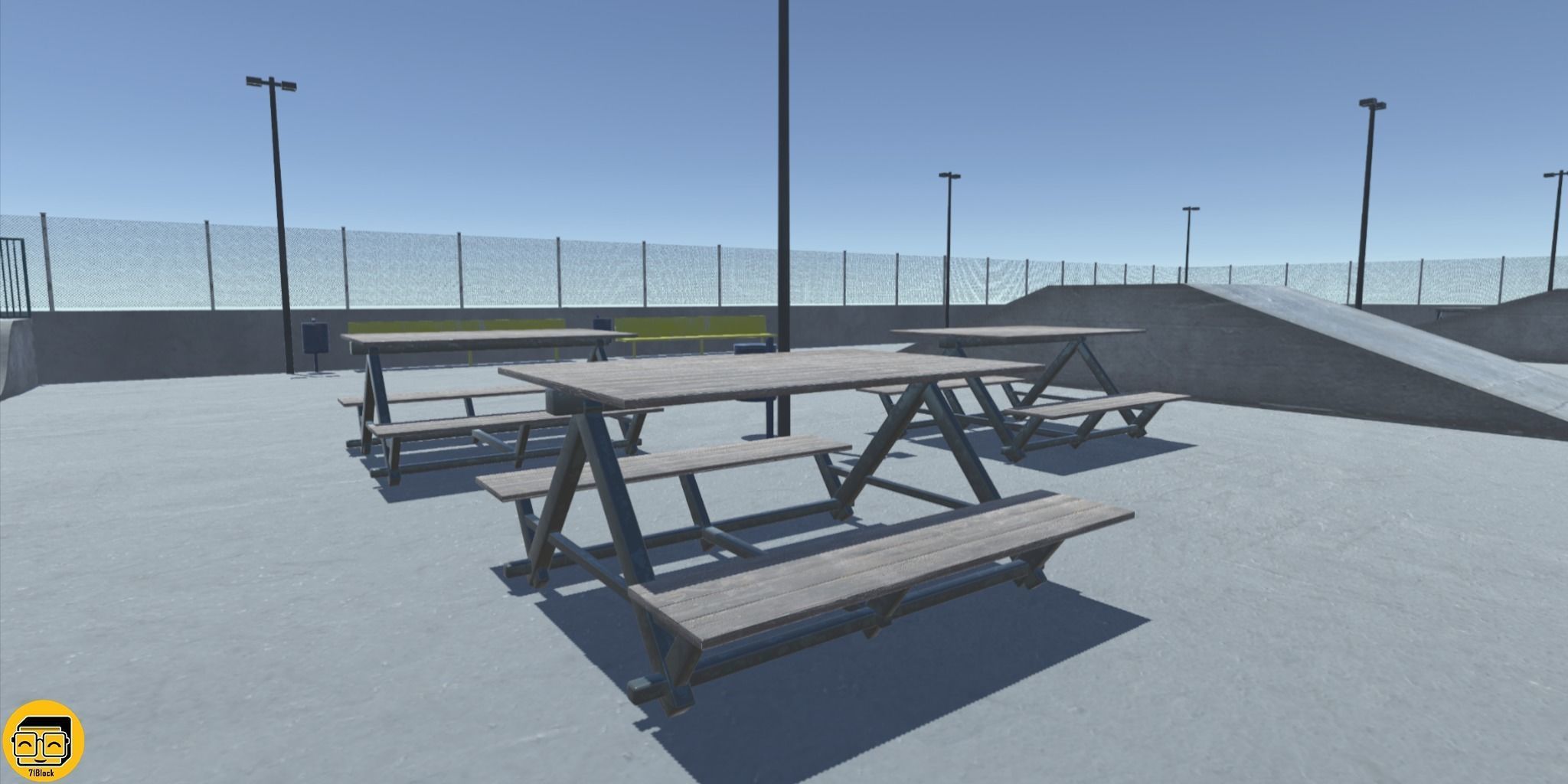 Park Props Low-poly 3D model_4