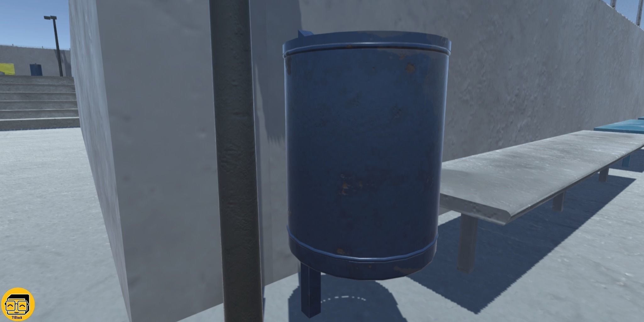 Park Props Low-poly 3D model_7