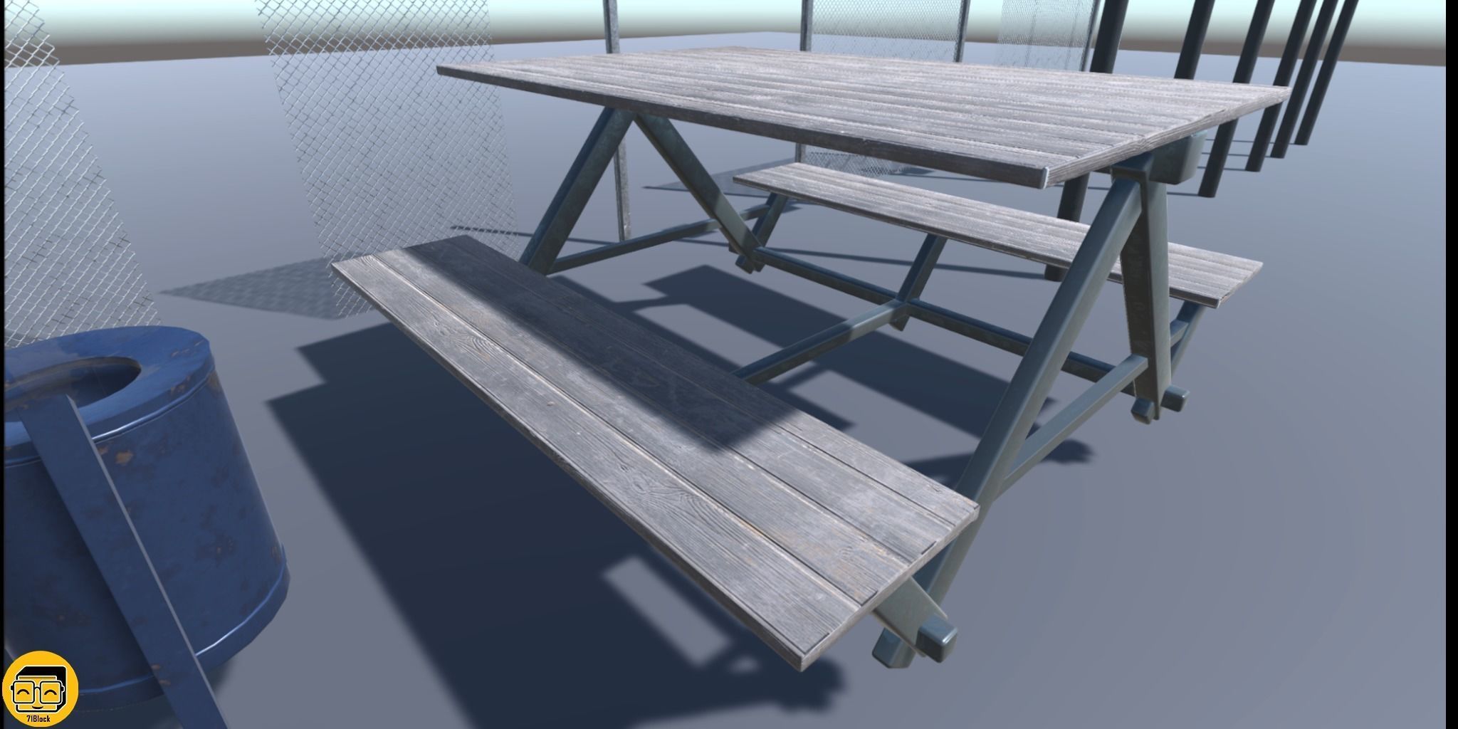 Park Props Low-poly 3D model_9