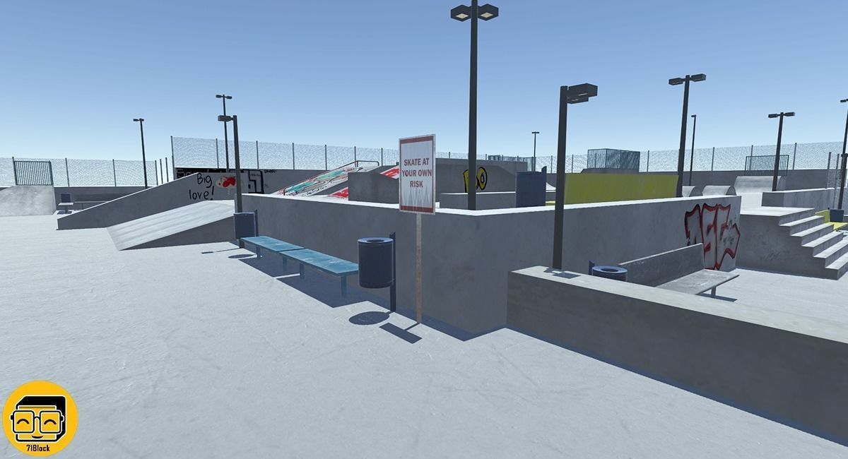 Park Props Low-poly 3D model_5