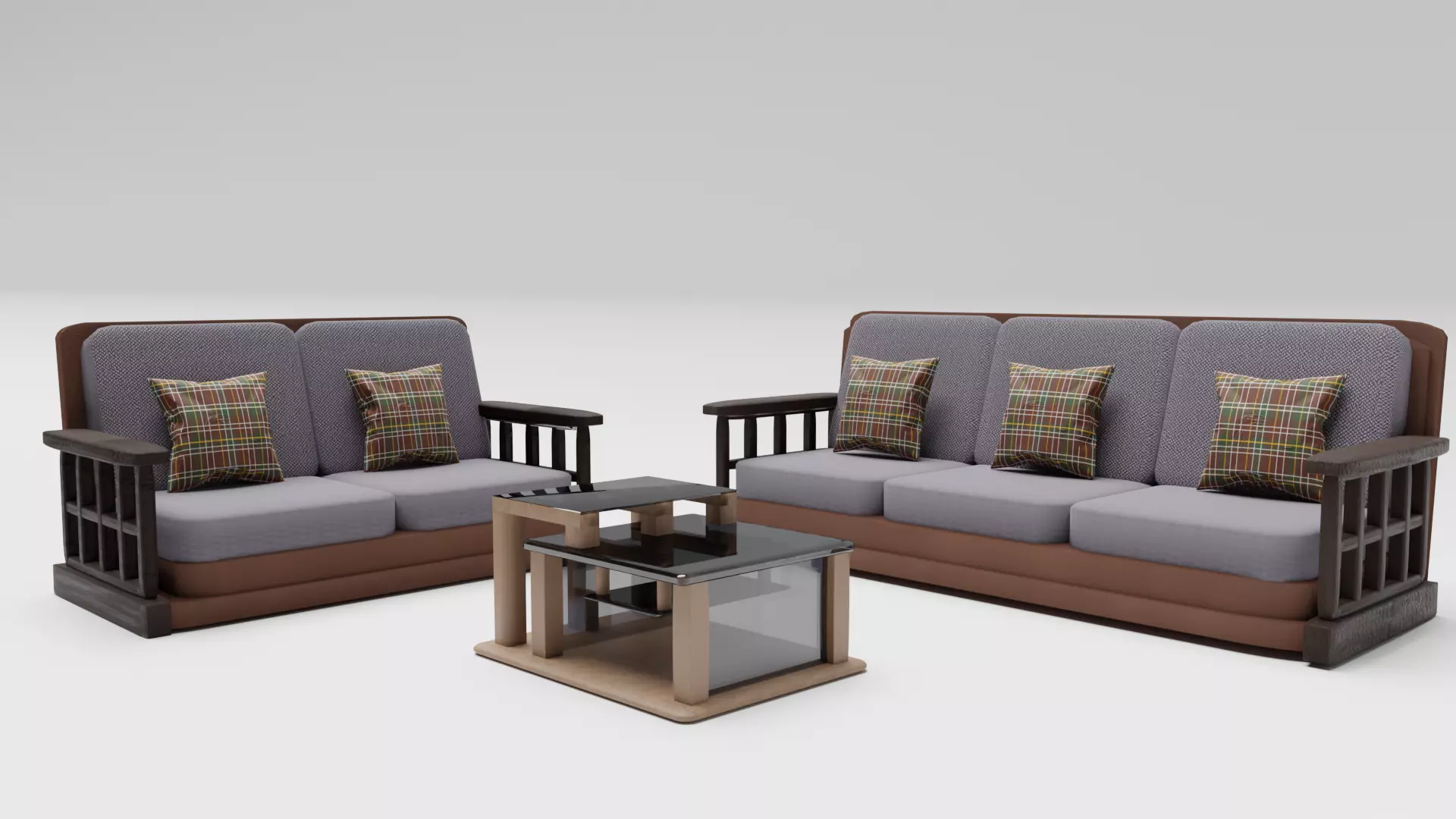 Sofa Set 3D model_0