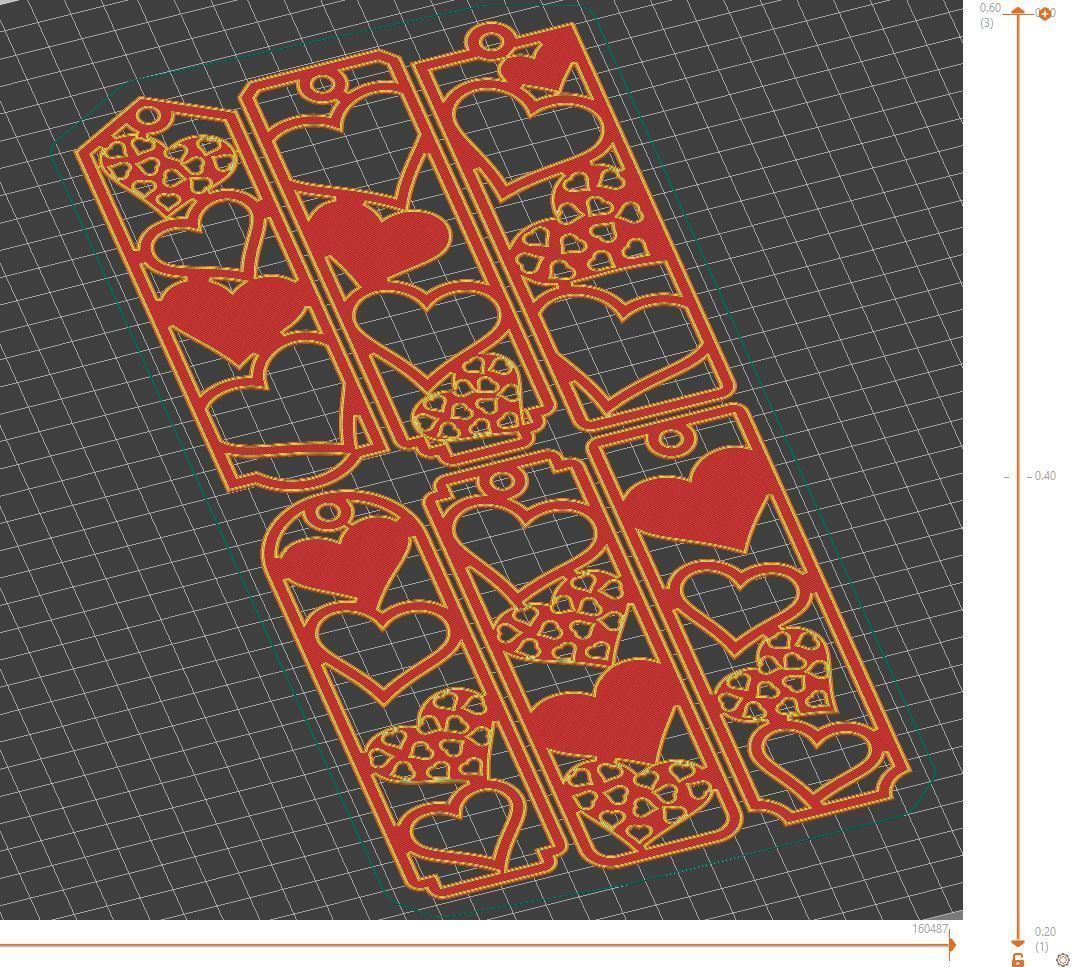 Valentines bookmark  unique and gift for your loved one  3D print model_2