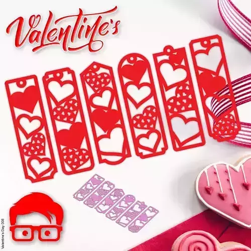Valentines bookmark  unique and gift for your loved one  3D print model