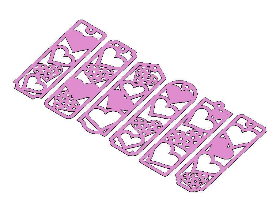 Valentines bookmark  unique and gift for your loved one  3D print model_1