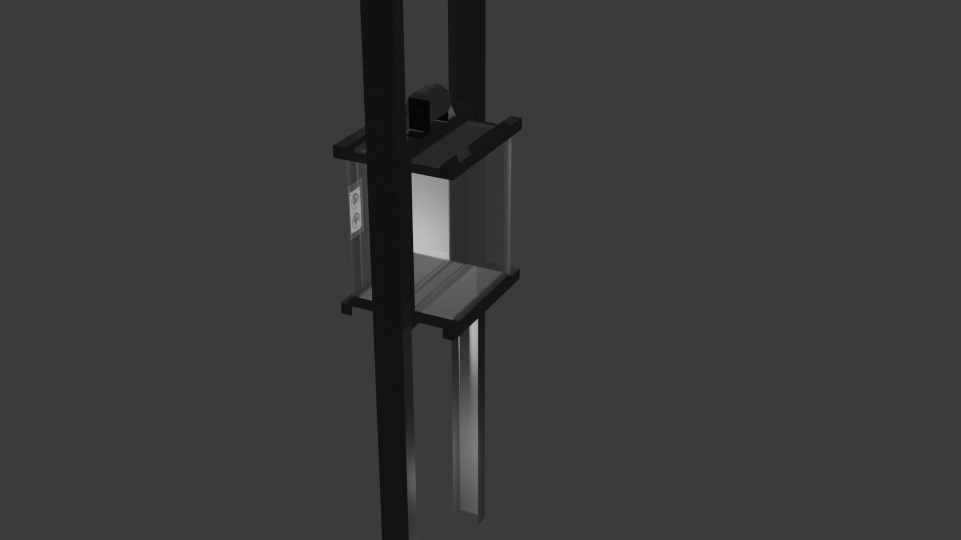 Elevator Low-poly 3D model_11