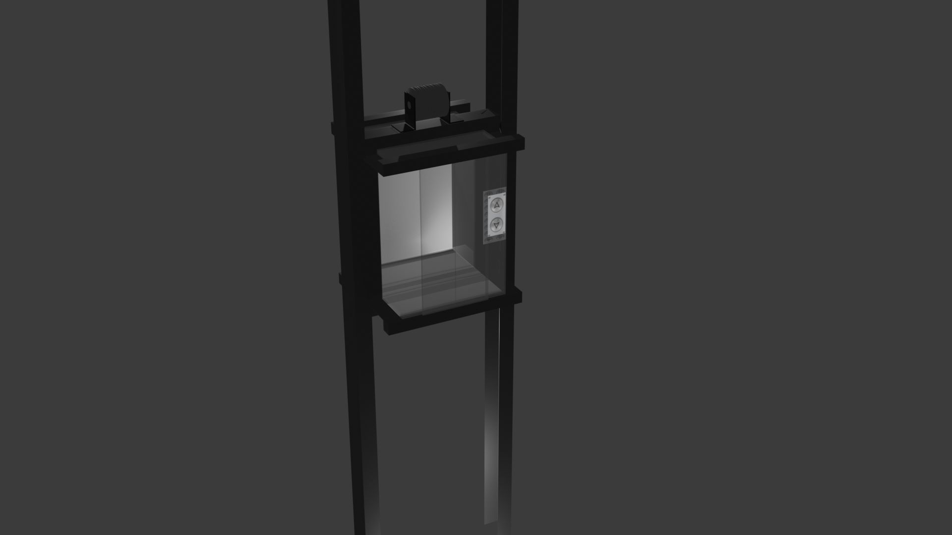 Elevator Low-poly 3D model_3