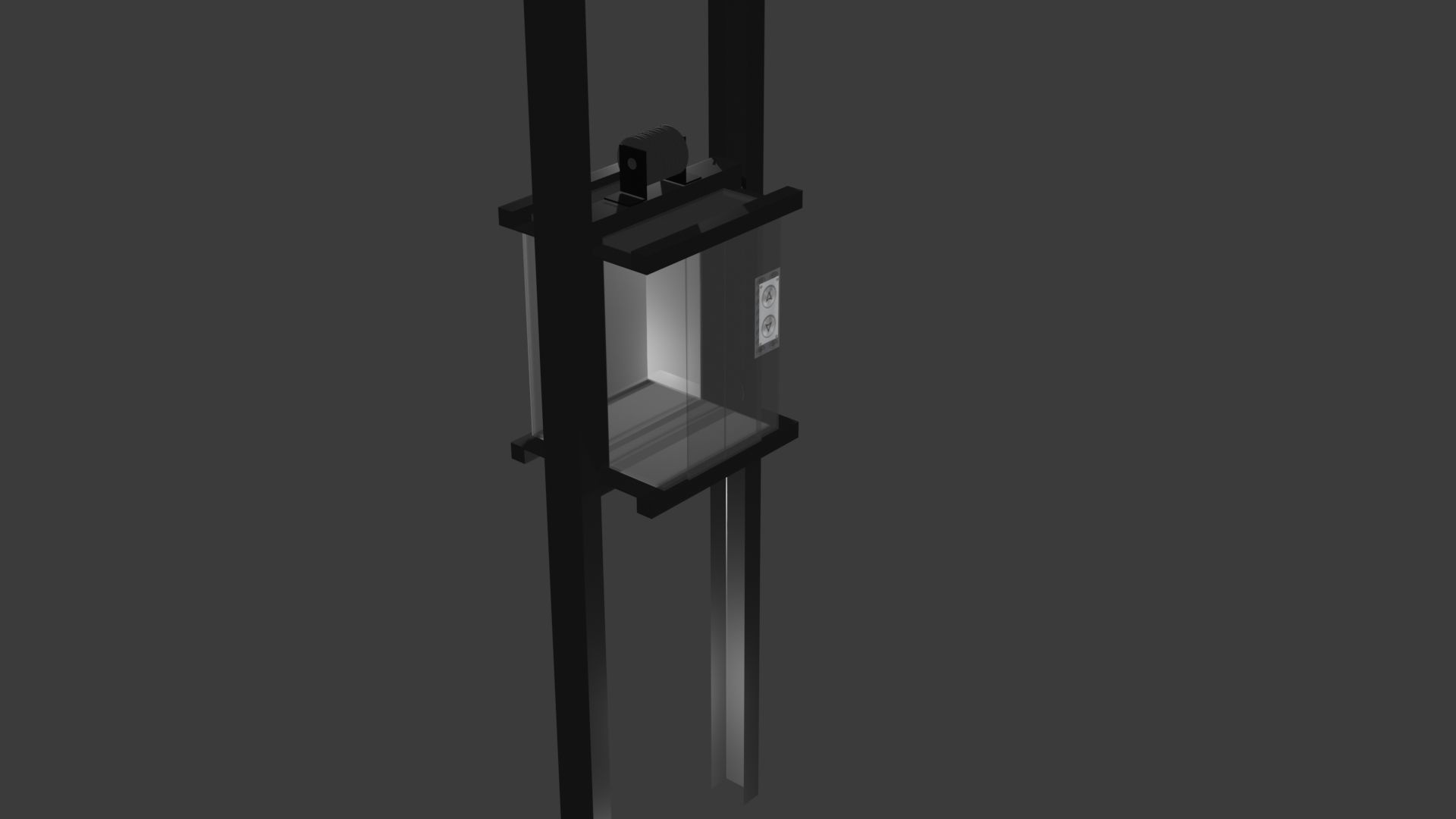 Elevator Low-poly 3D model_21