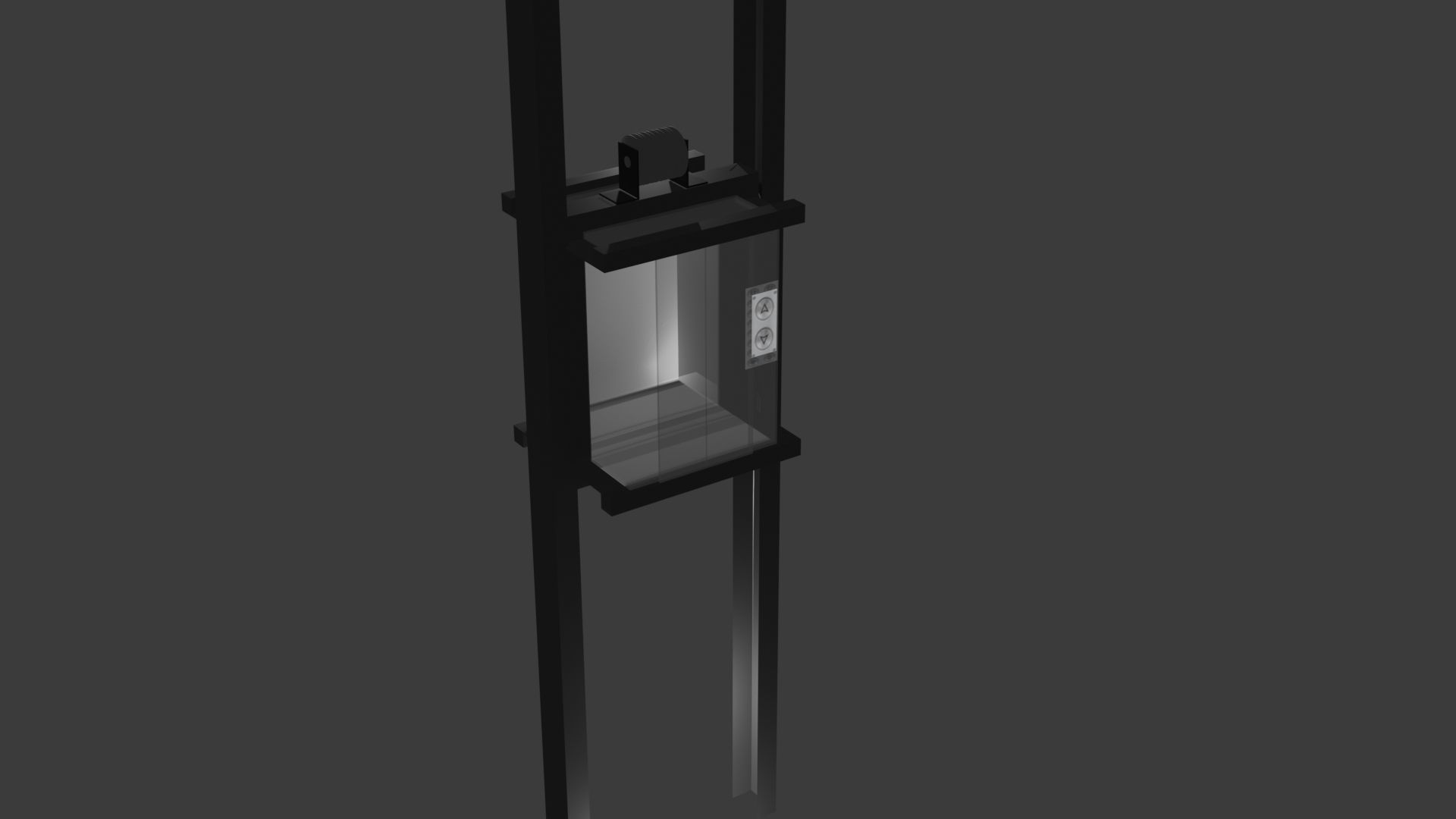 Elevator Low-poly 3D model_2
