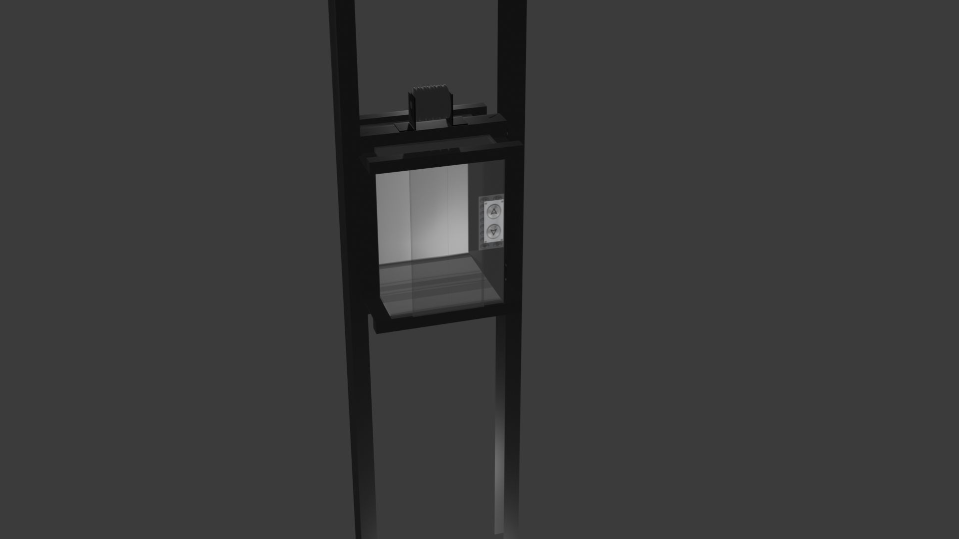 Elevator Low-poly 3D model_4