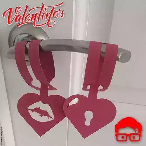 Valentines Day door tags gift for your loved one by AM-MEDIA 3D print model