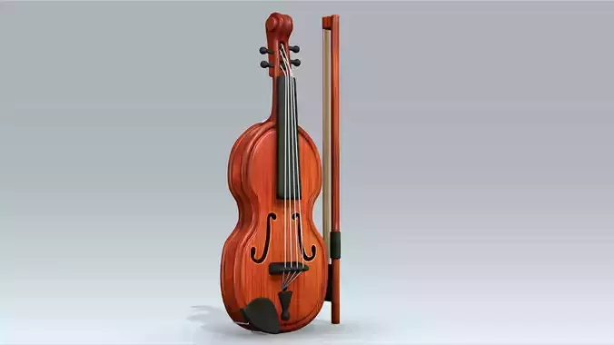 Violin Low-poly 3D model