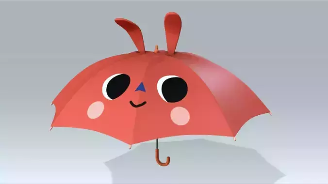 Umbrella Low-poly 3D model