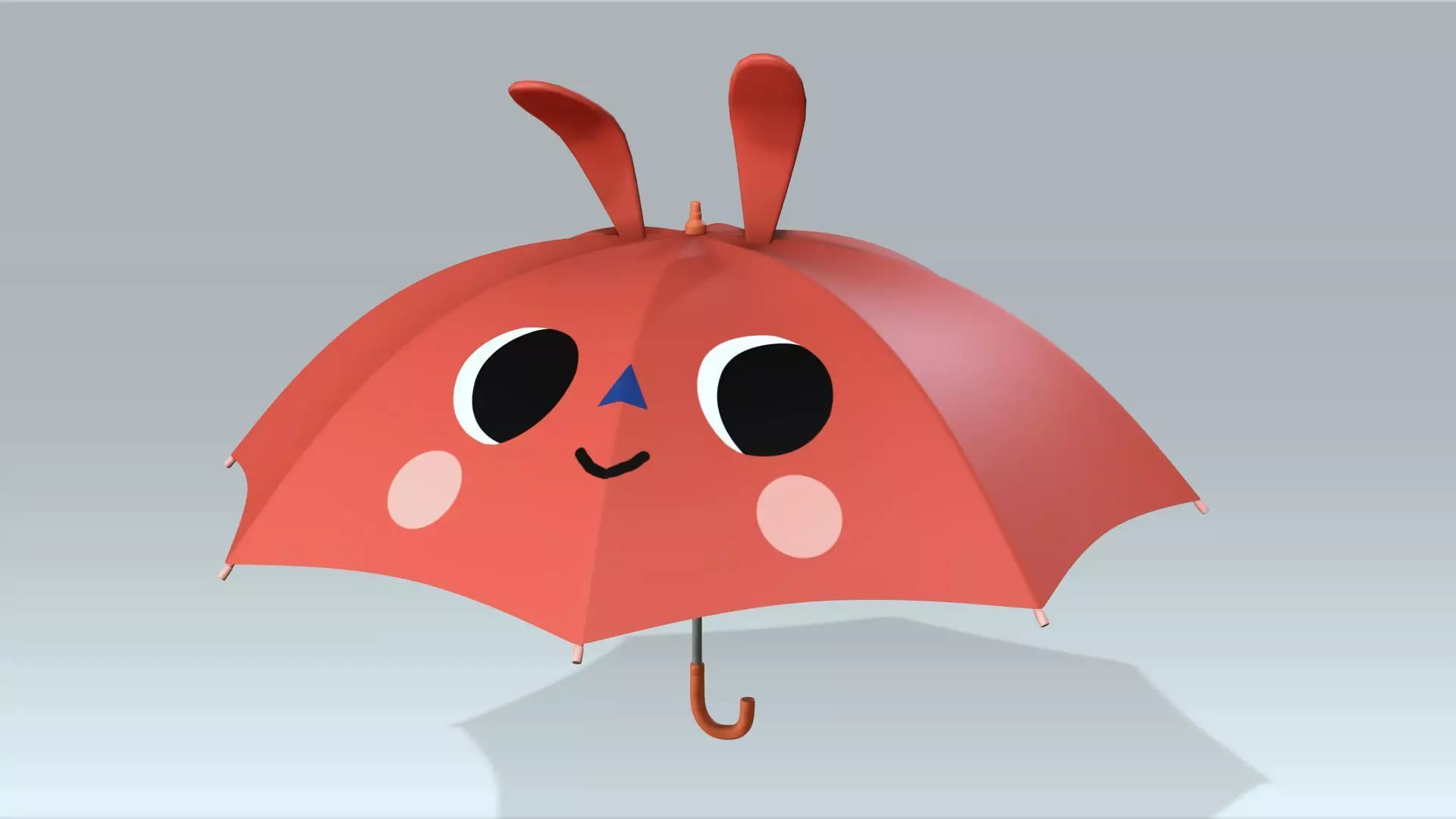 Umbrella Low-poly 3D model_0