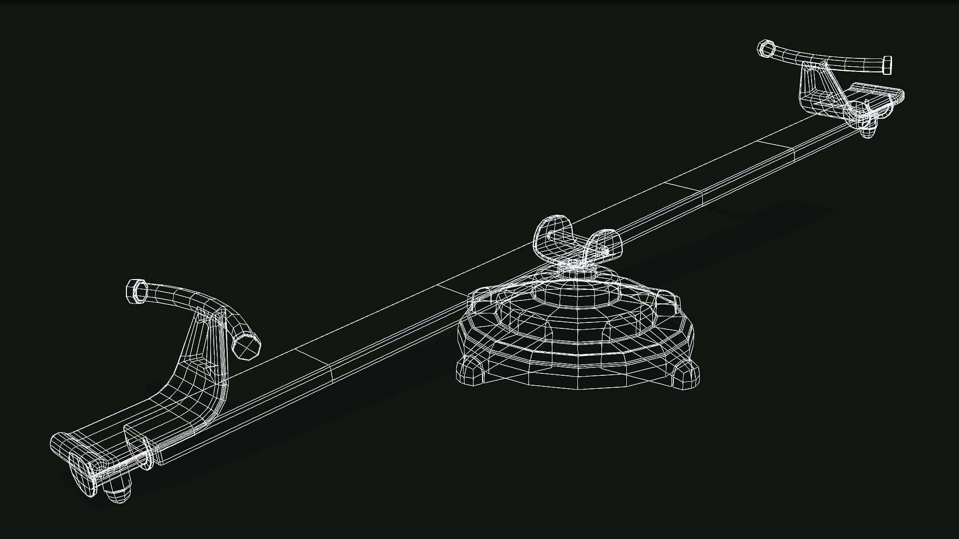 Seesaw Low-poly 3D model_1