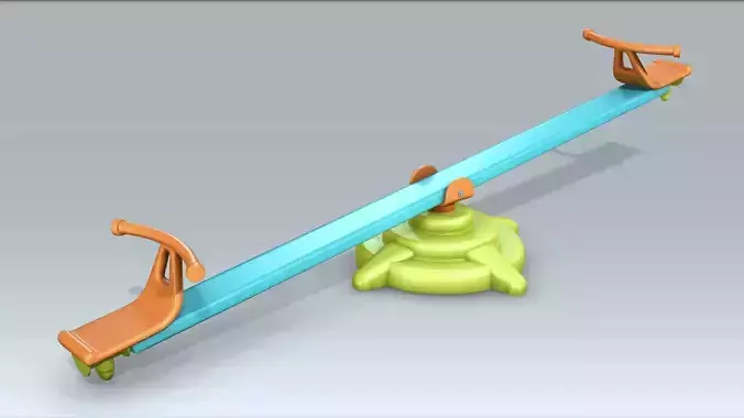 Seesaw Low-poly 3D model