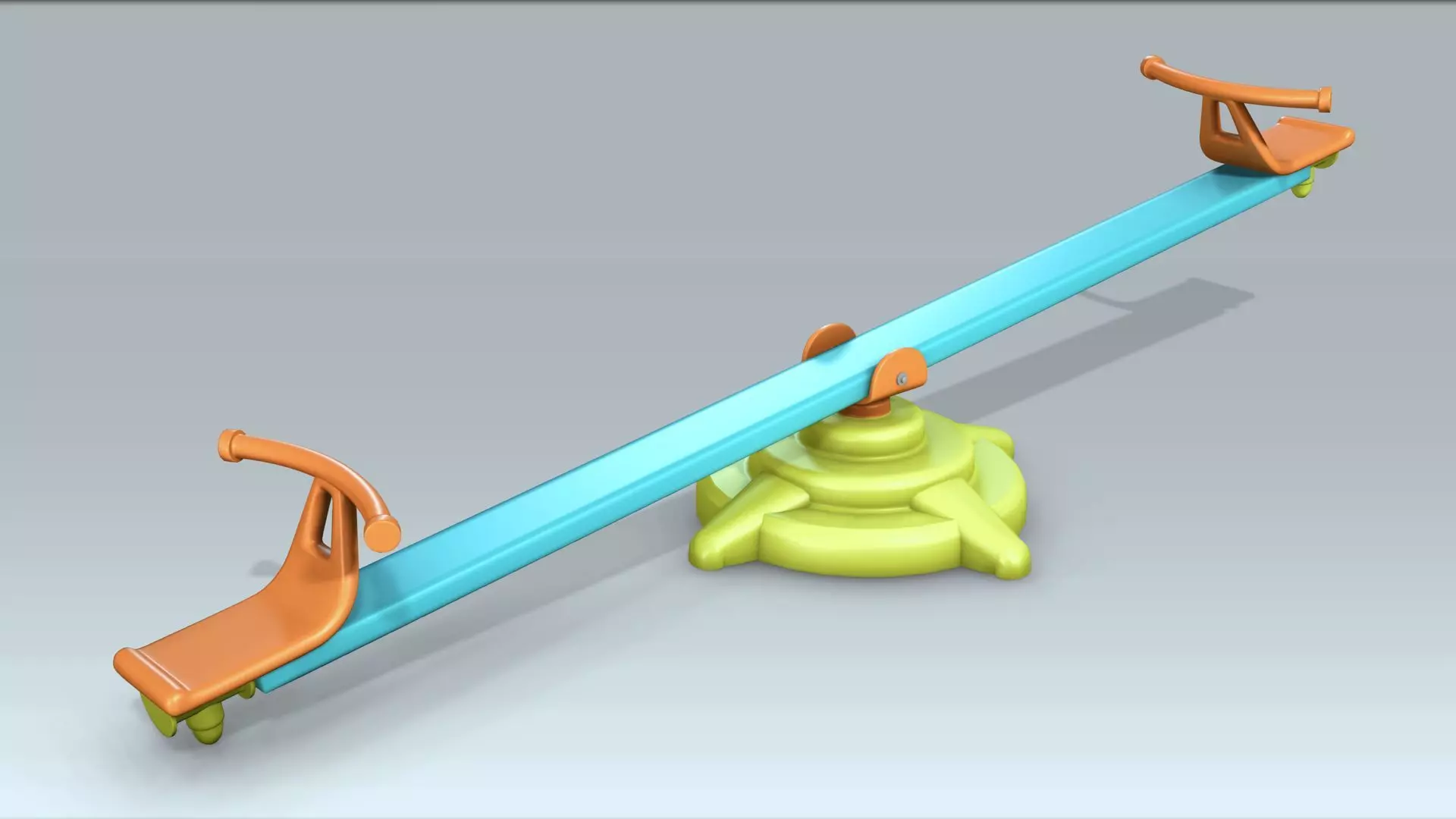 Seesaw Low-poly 3D model_0