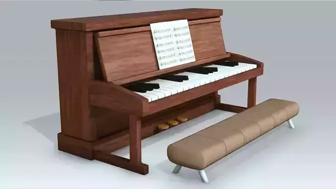 Piano Low-poly 3D model