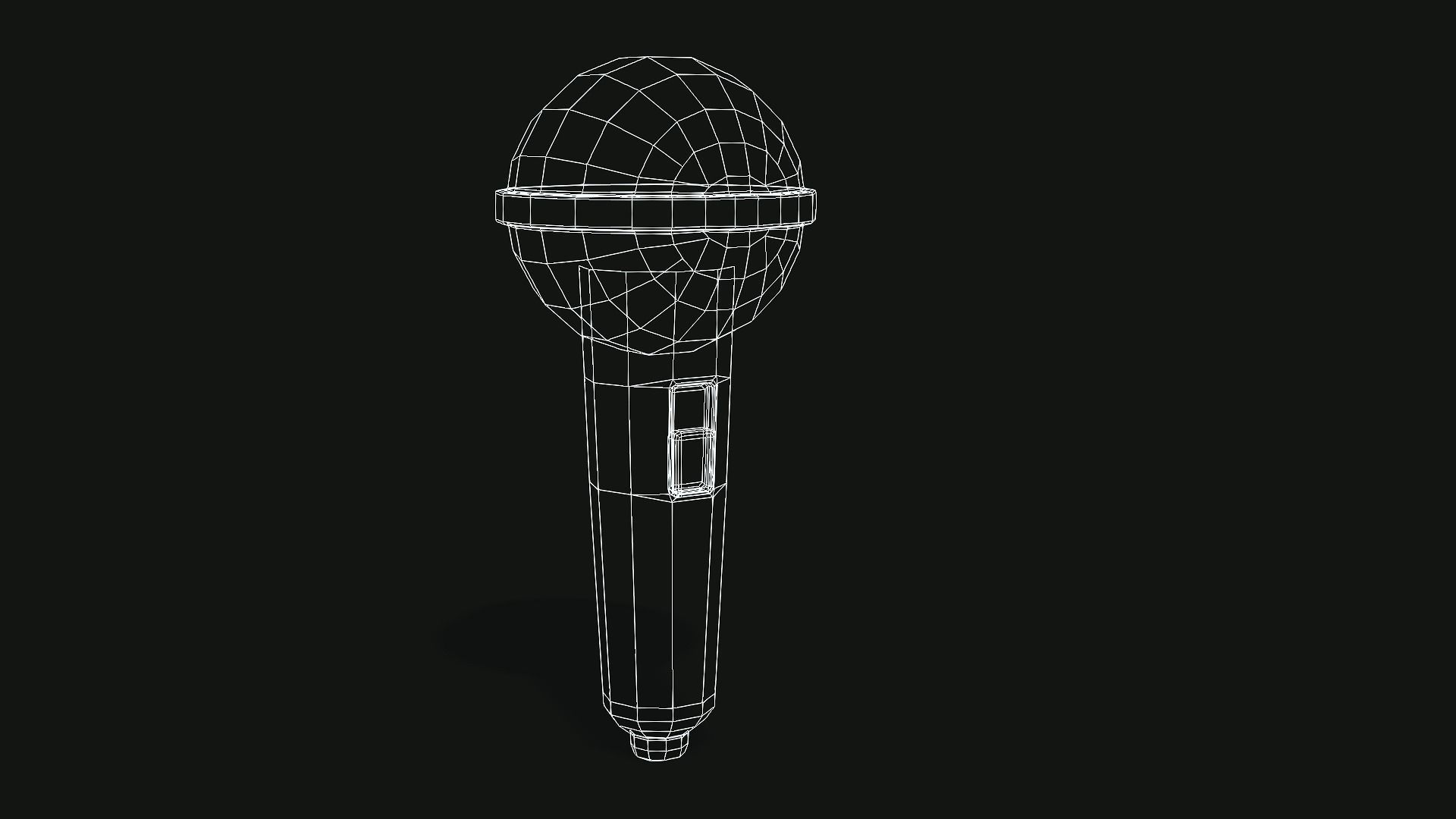 Microphone Low-poly 3D model_1