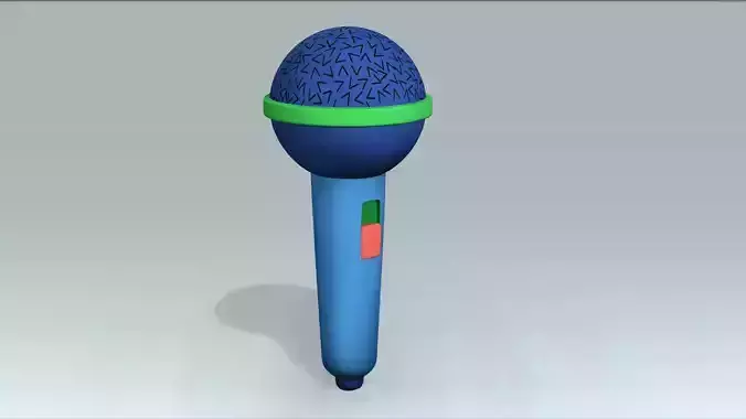 Microphone Low-poly 3D model