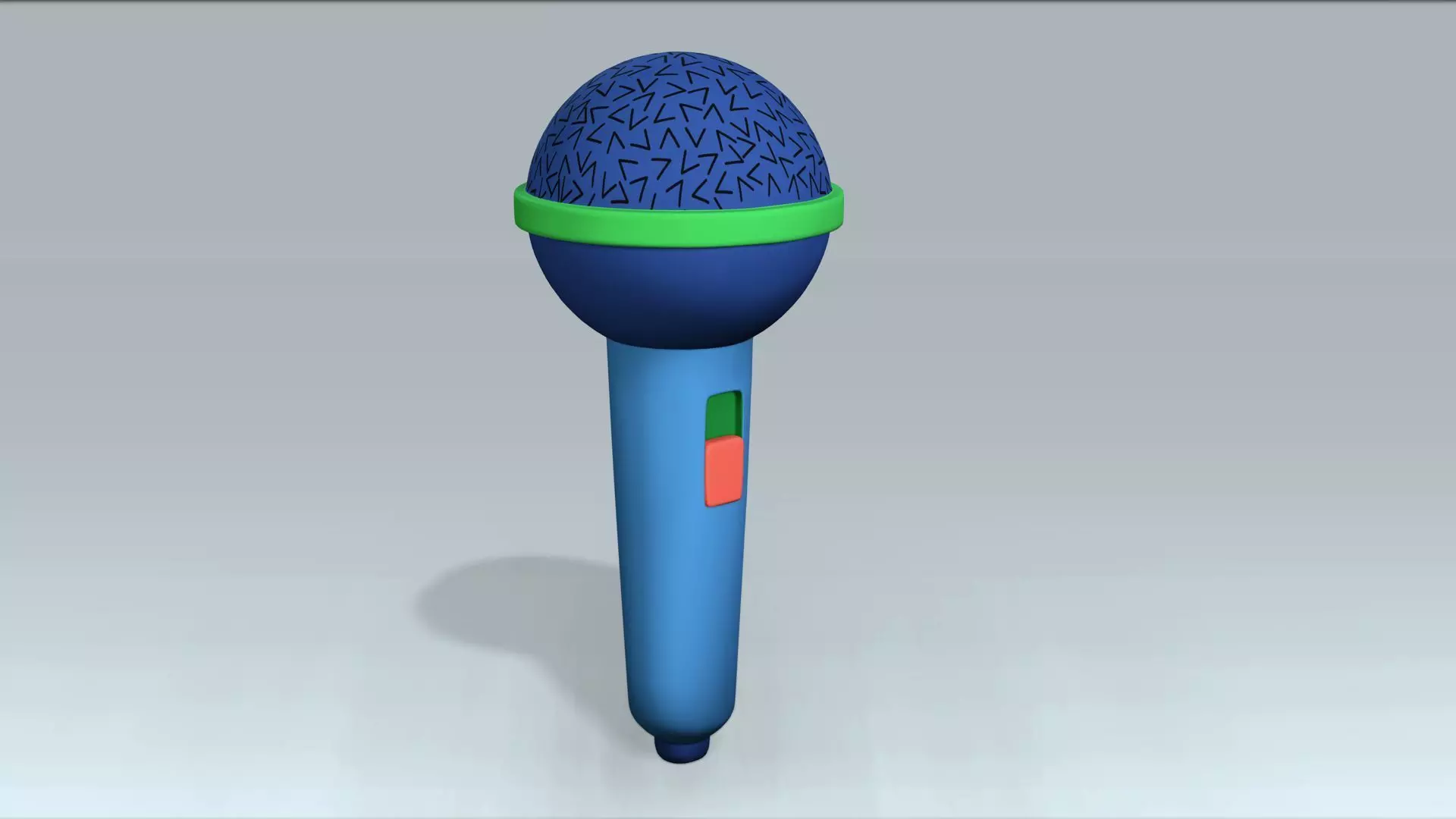 Microphone Low-poly 3D model_0