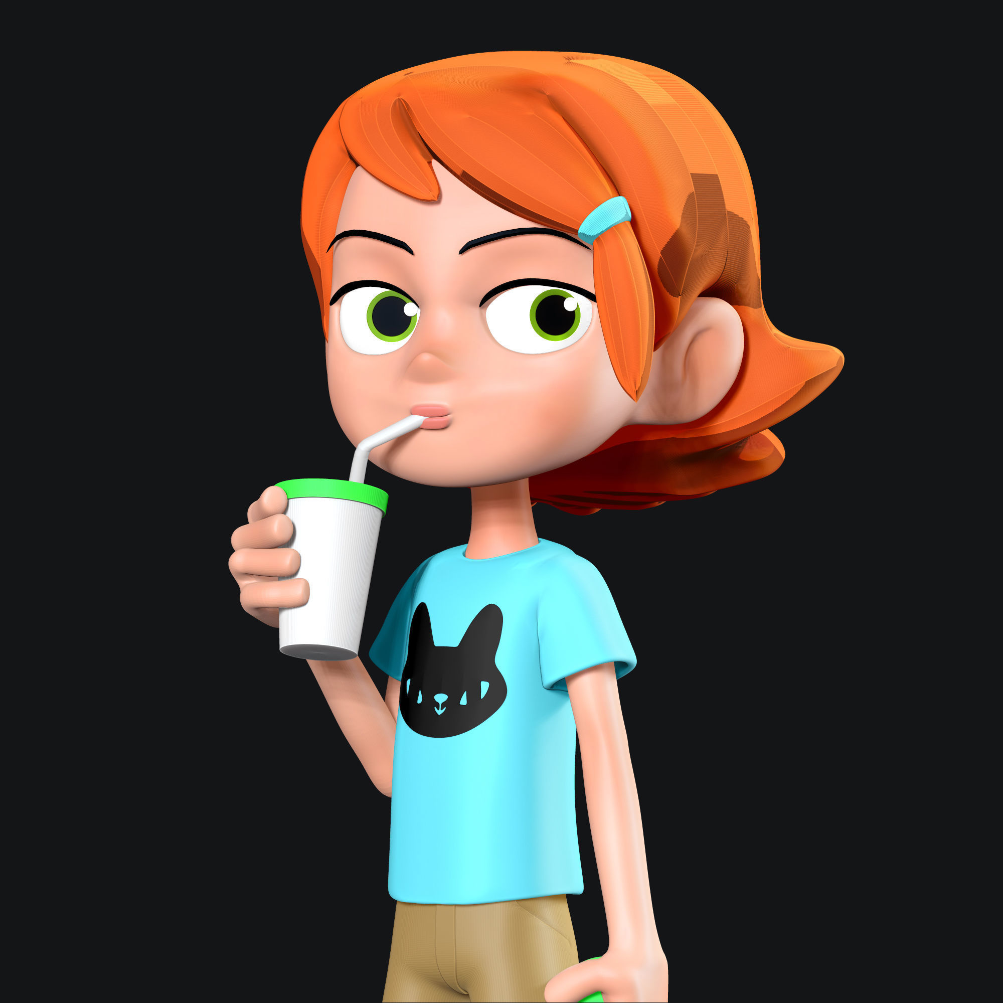 Kid Gwen Tennyson Fanart 3D print model_5