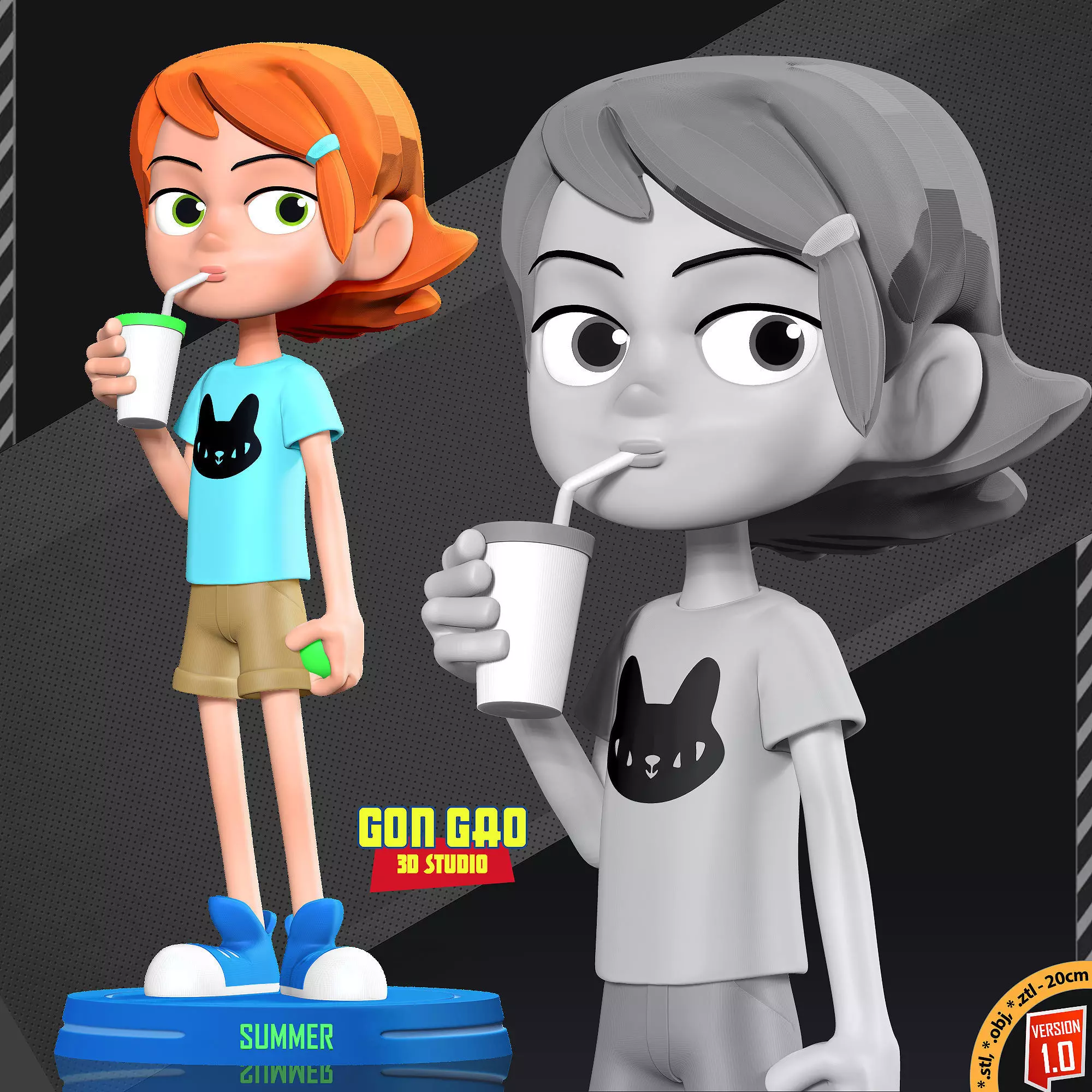 Kid Gwen Tennyson Fanart 3D print model_0