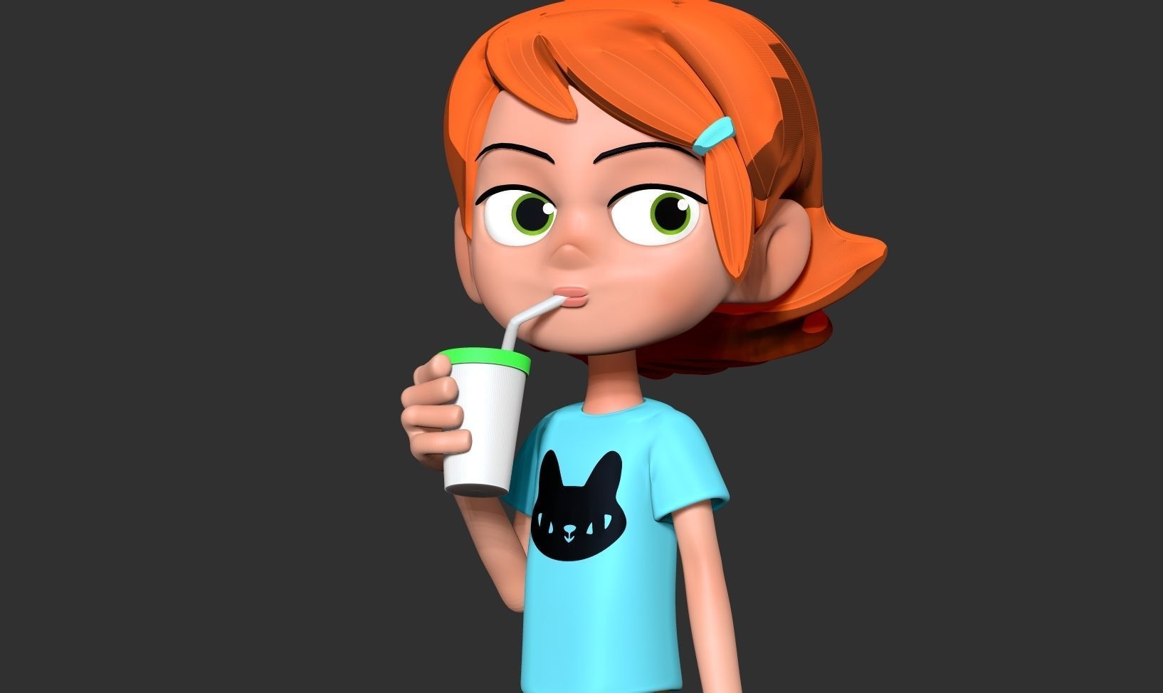 Kid Gwen Tennyson Fanart 3D print model_7