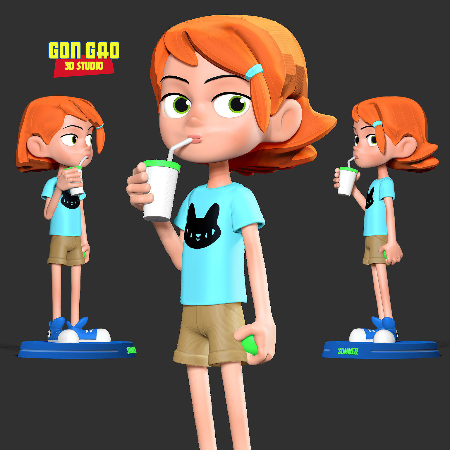 Kid Gwen Tennyson Fanart 3D print model_1