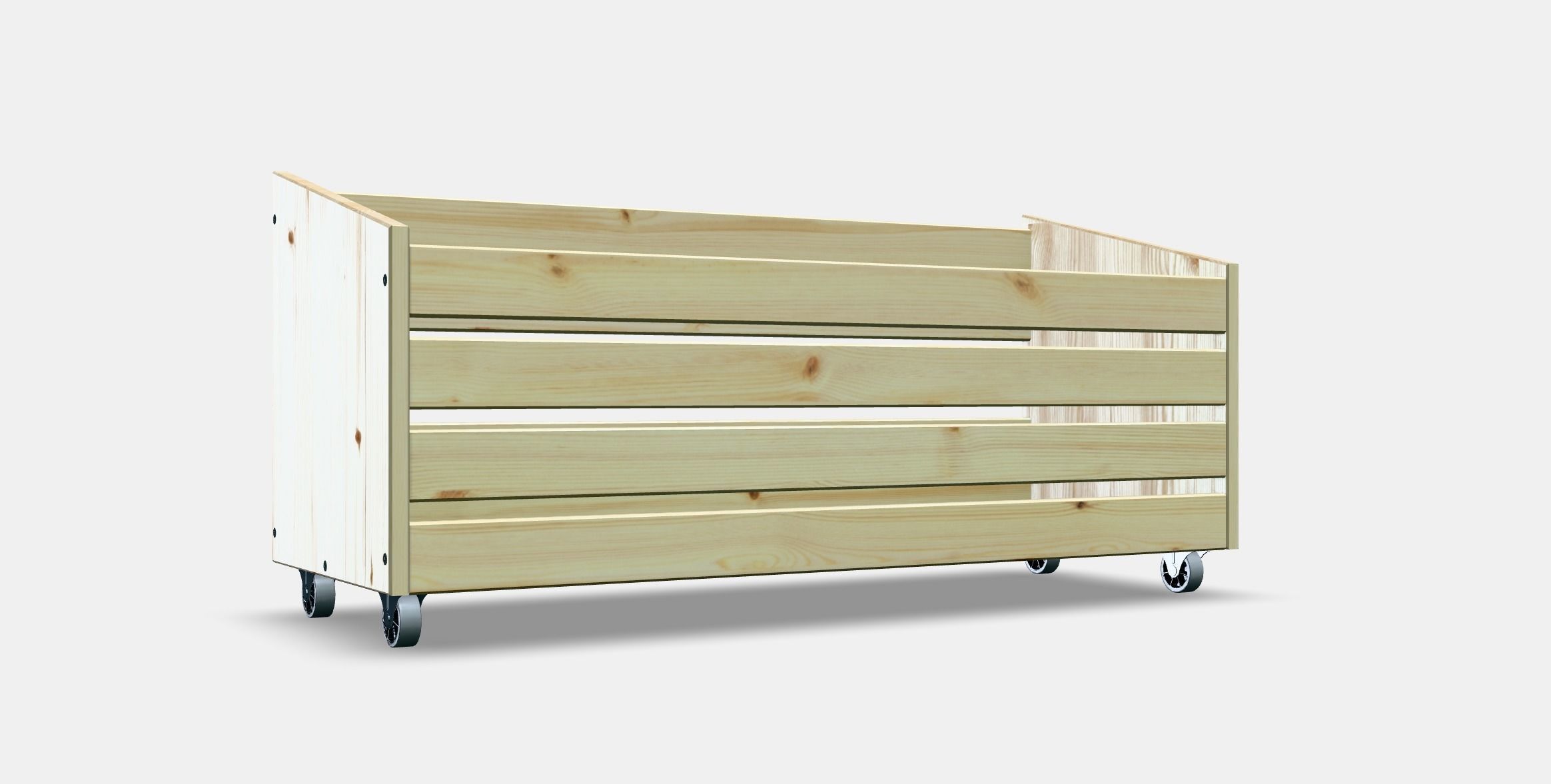 IVAR Storage box on wheels Low-poly 3D model_8