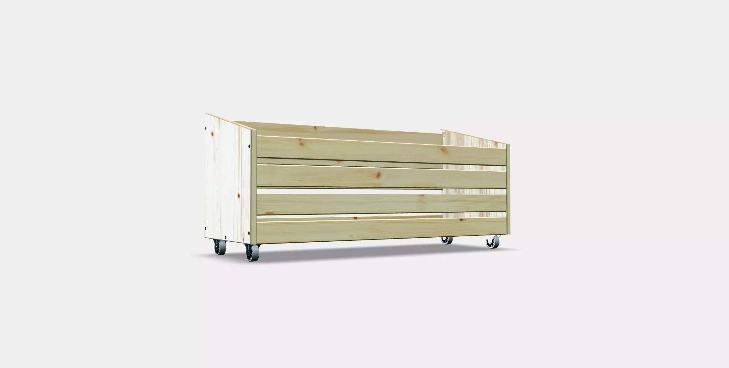 IVAR Storage box on wheels Low-poly 3D model_0