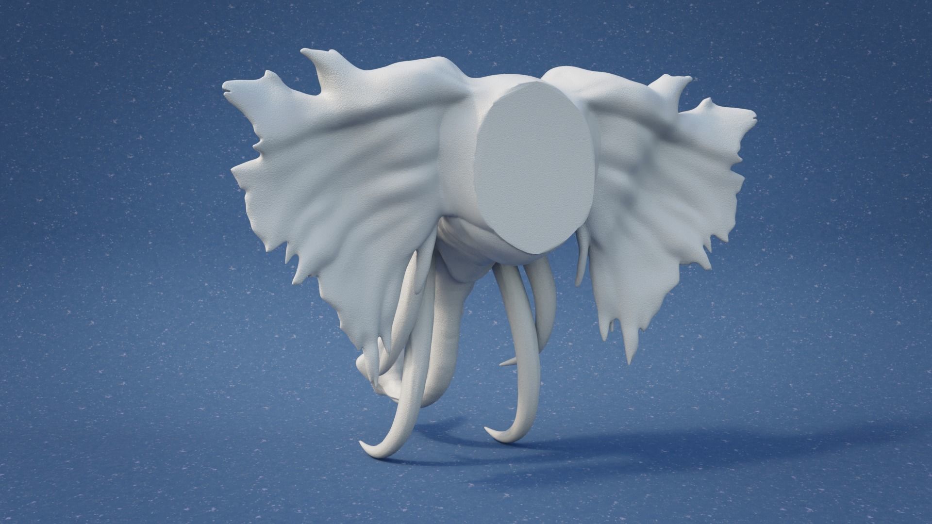 Elephant head wall mount 3D print model_3