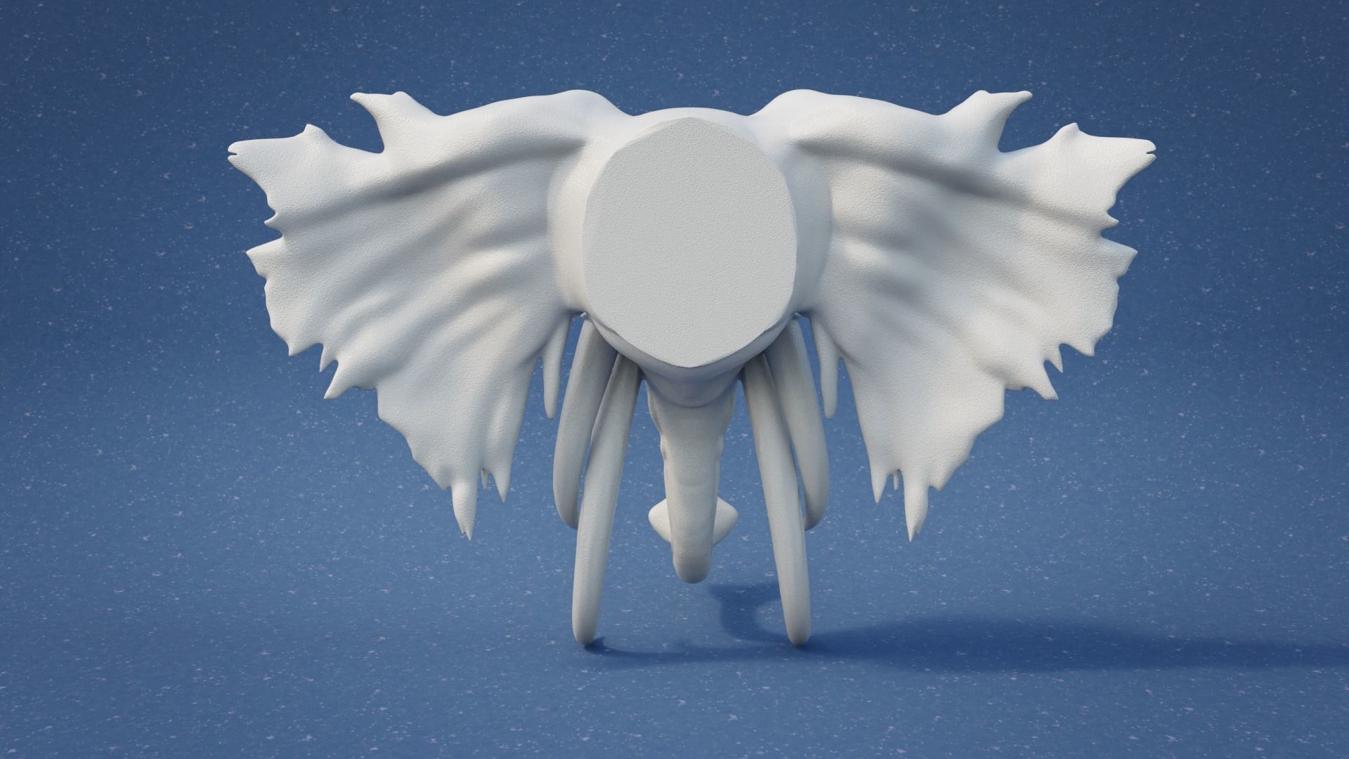 Elephant head wall mount 3D print model_4