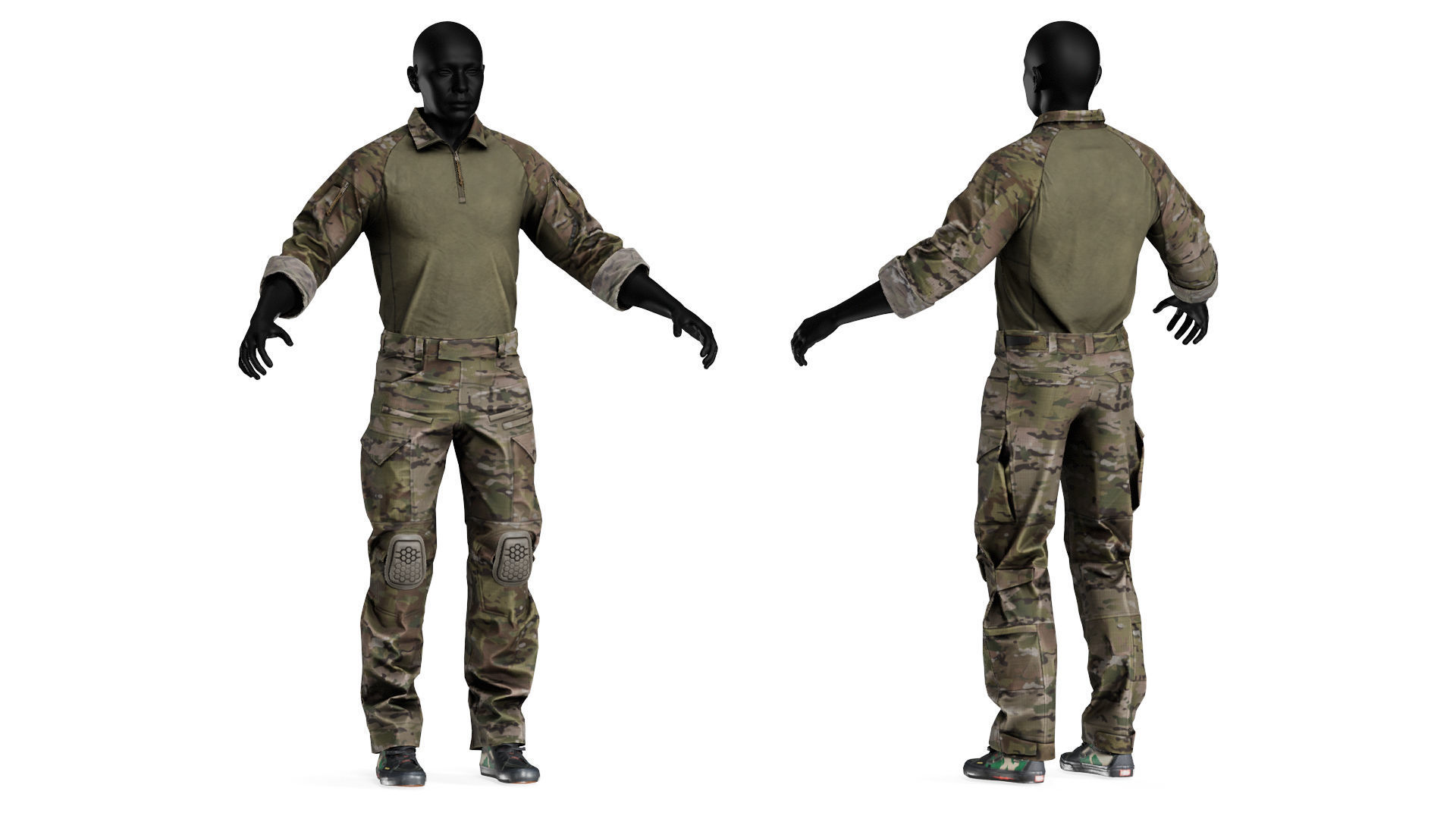 CRYE PRECISION COMBAT UNIFORM G4 Low-poly 3D model_2