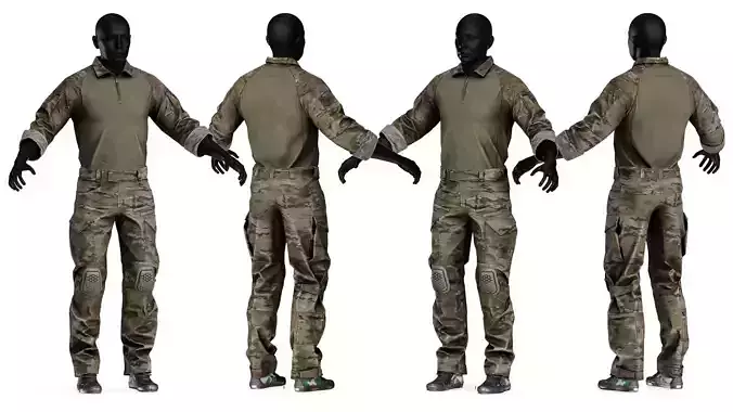 CRYE PRECISION COMBAT UNIFORM G4 Low-poly 3D model