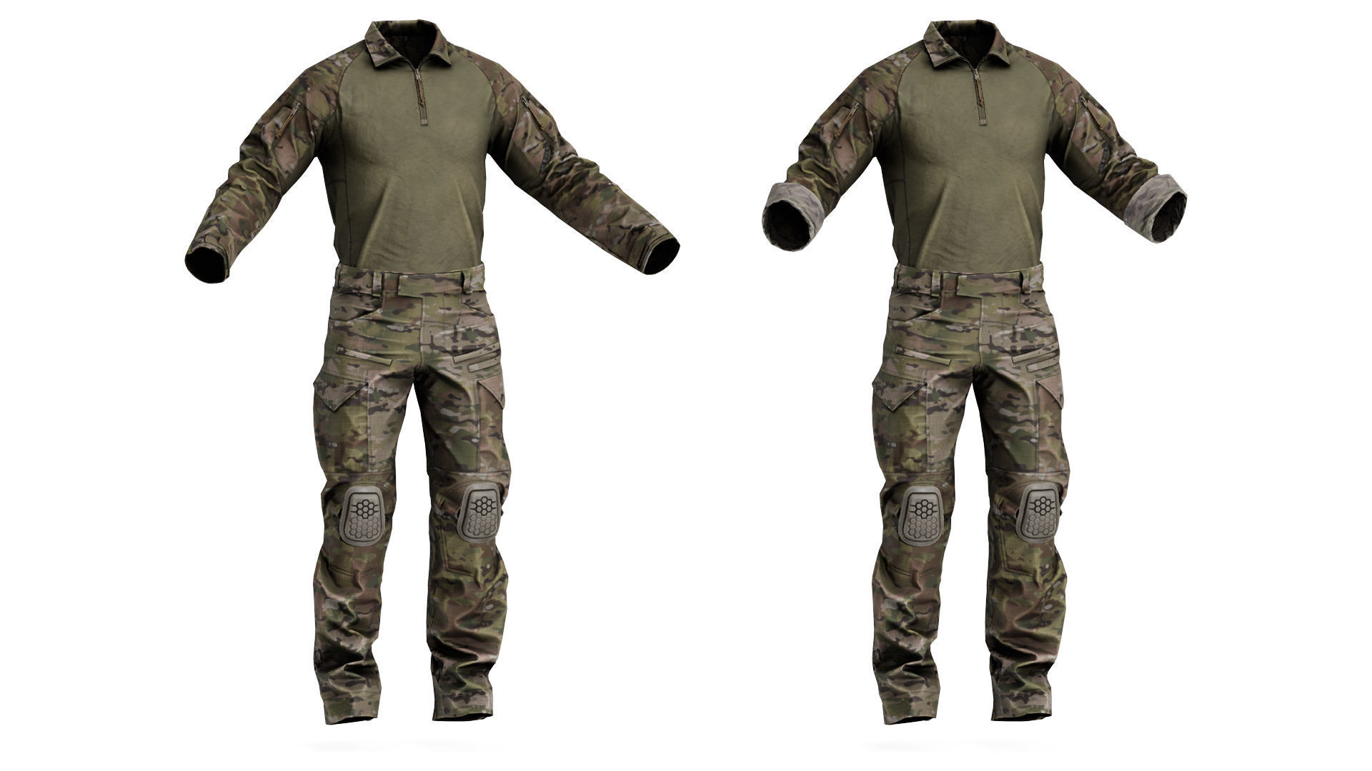 CRYE PRECISION COMBAT UNIFORM G4 Low-poly 3D model_4