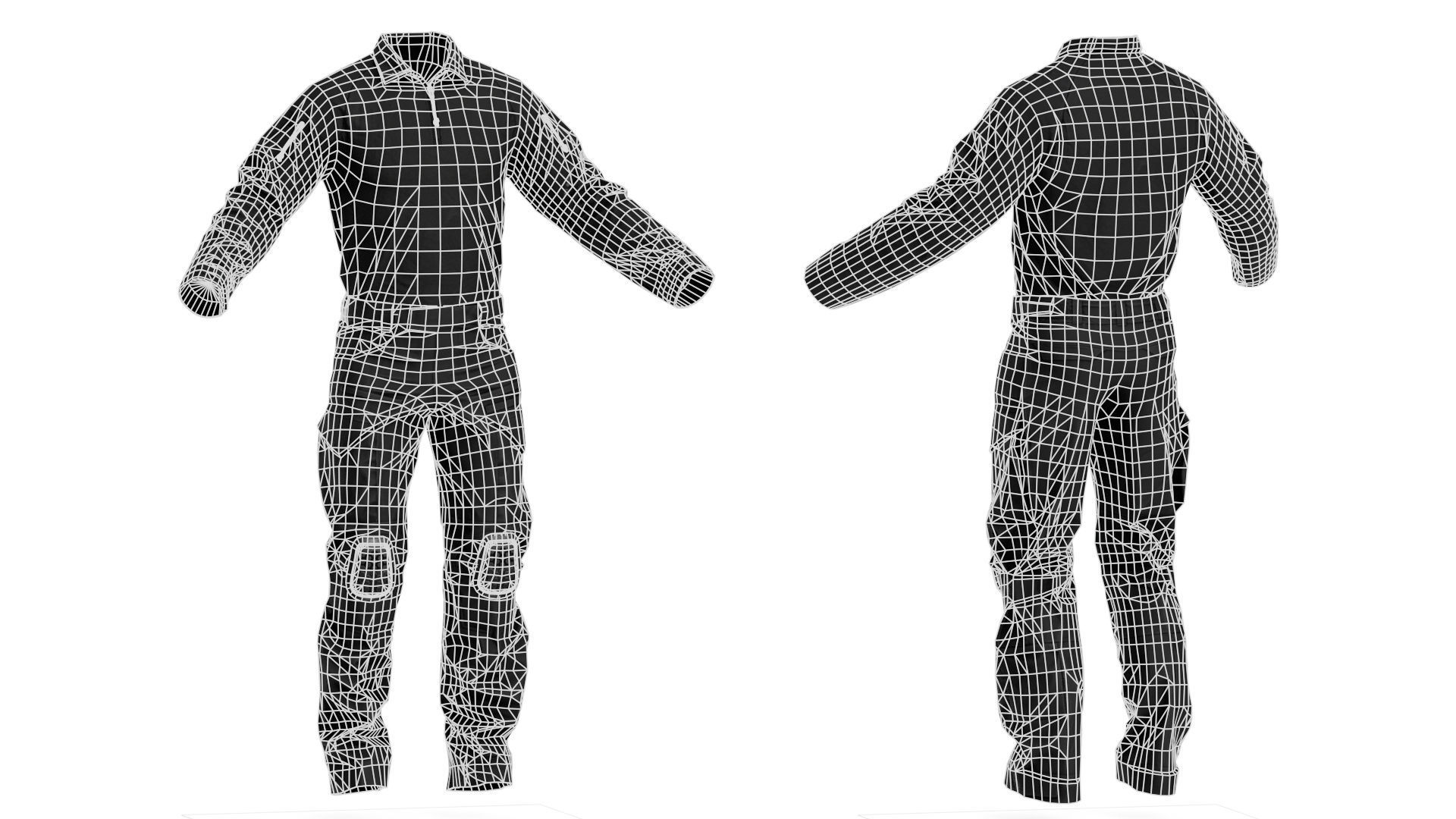 CRYE PRECISION COMBAT UNIFORM G4 Low-poly 3D model_11