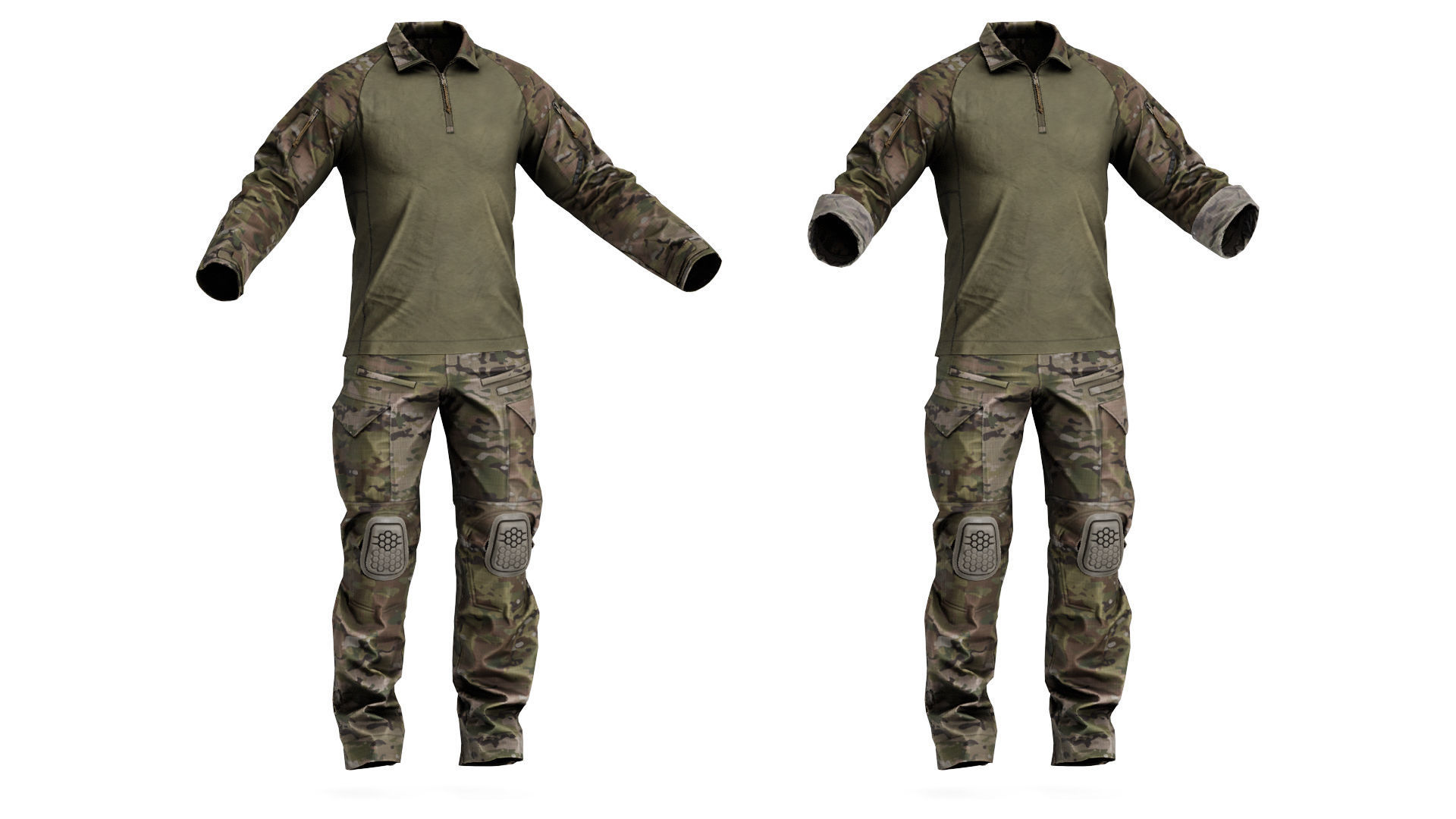 CRYE PRECISION COMBAT UNIFORM G4 Low-poly 3D model_3