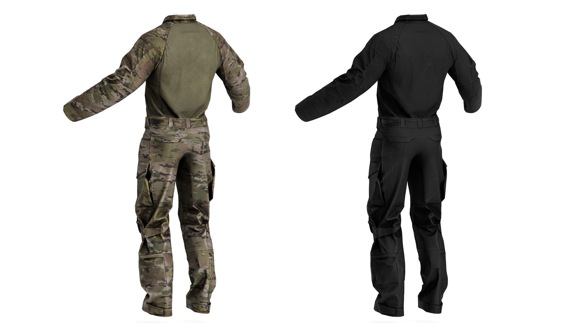 CRYE PRECISION COMBAT UNIFORM G4 Low-poly 3D model_7