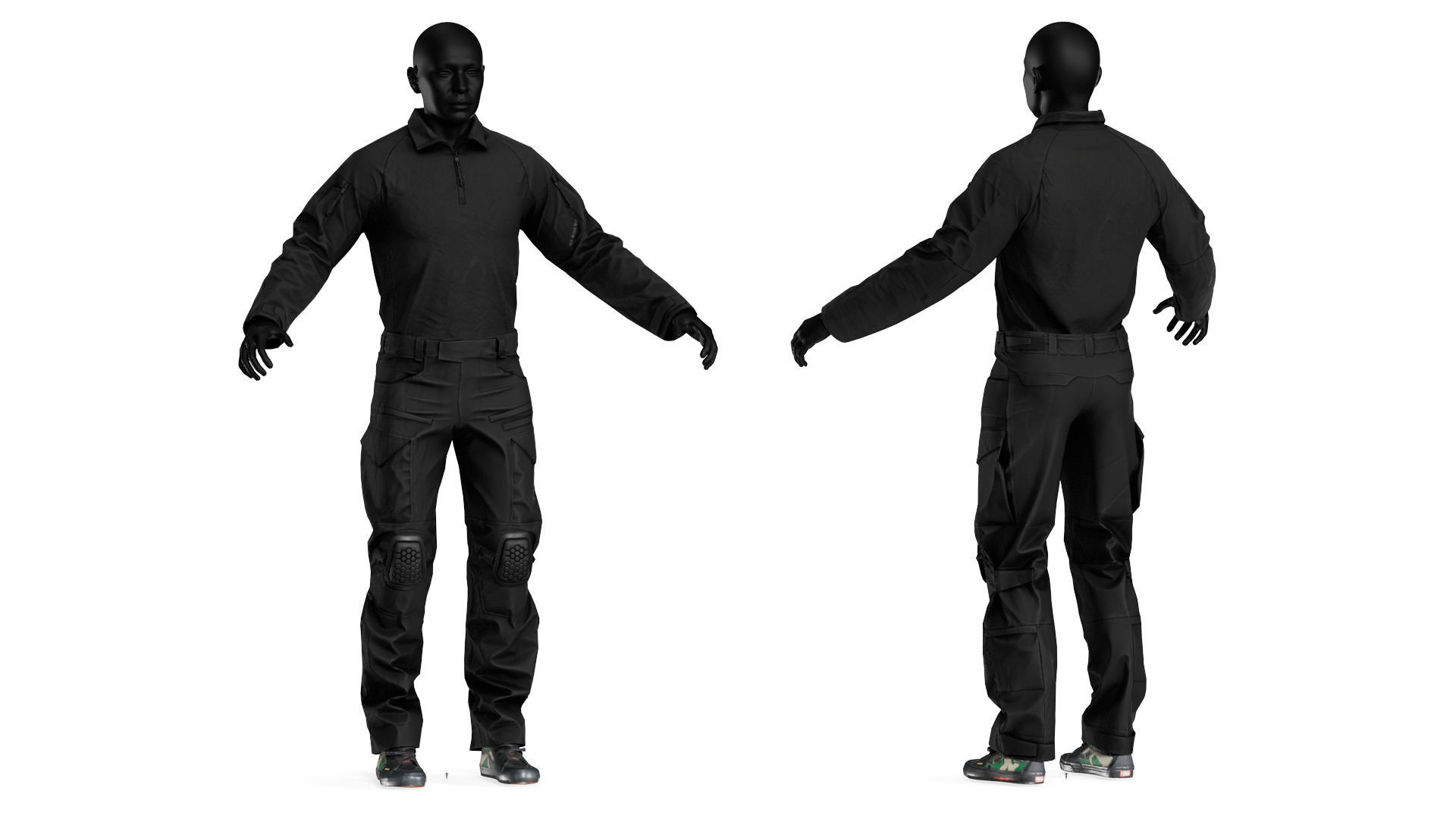 CRYE PRECISION COMBAT UNIFORM G4 Low-poly 3D model_5