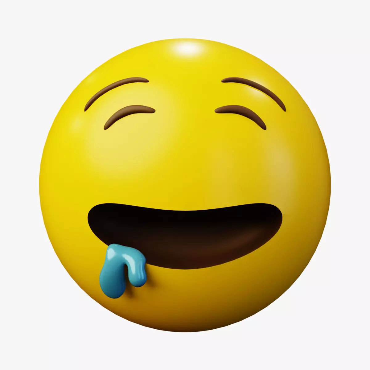 Drooling Emoticon Emoji or Smiley 3D model